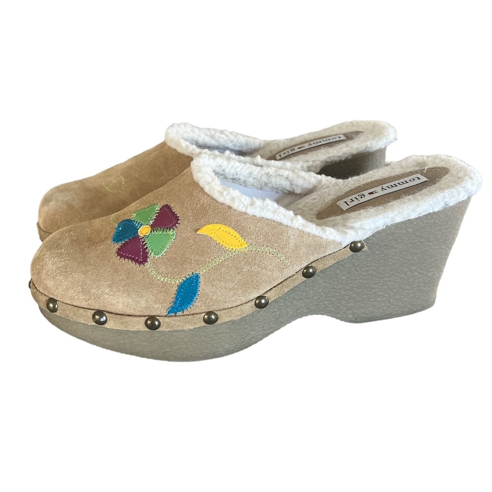 Vintage 90s Tommy Girl Embroidered Clogs